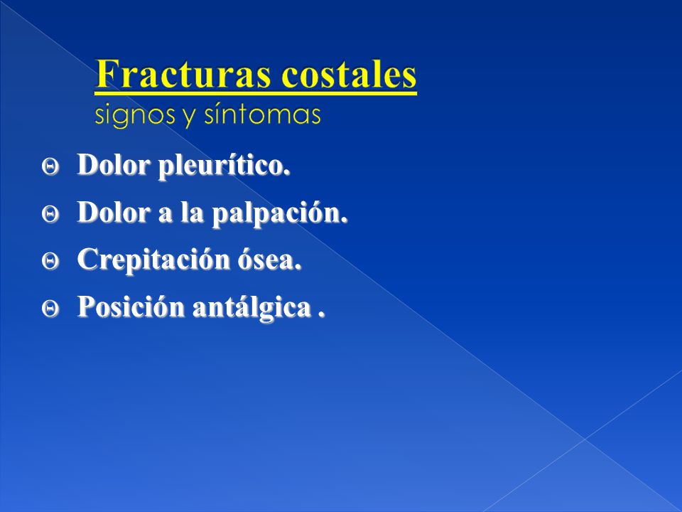 signos y sintomas de fractura de costilla